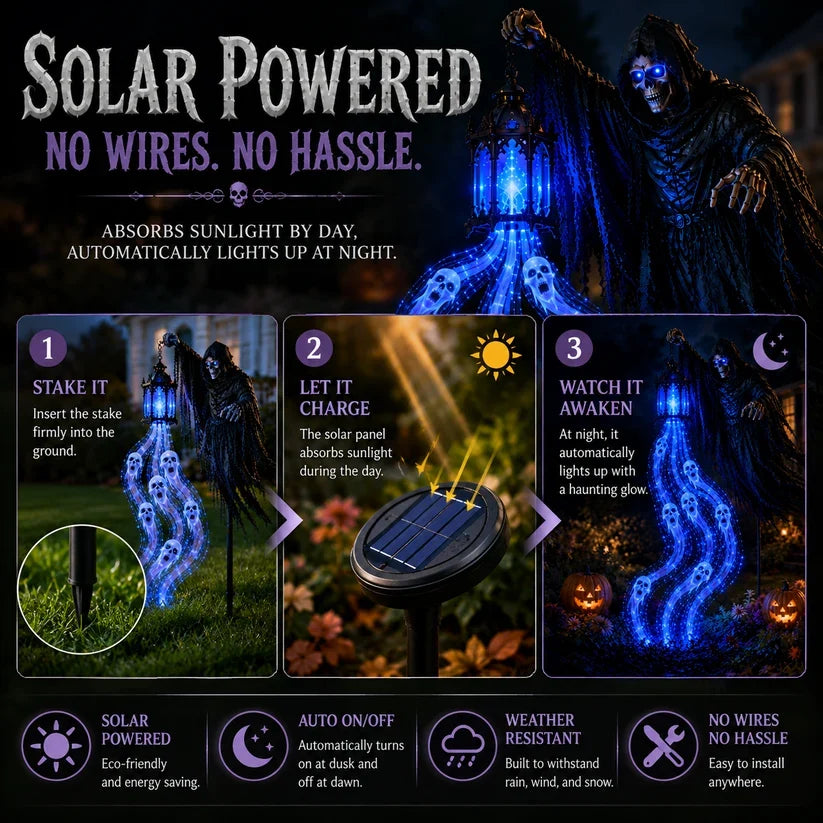🎁Today 50% OFF🎁💀Halloween Soul Harvester Animated Garden Light